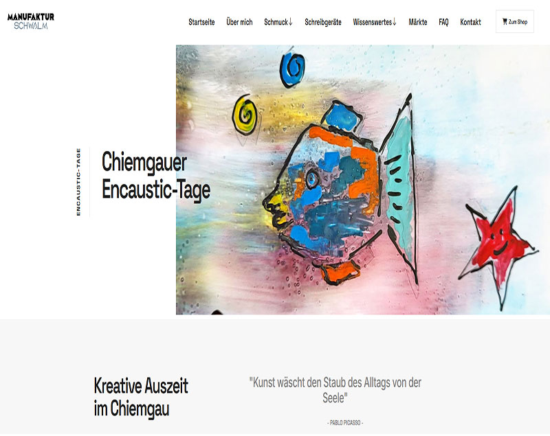 Malwoche mit Monika Romer, Chiemgauer Encaustic-Tage, Manufaktur-Schwalm