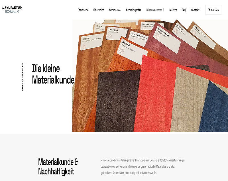 Materialien, Manufaktur-Schwalm